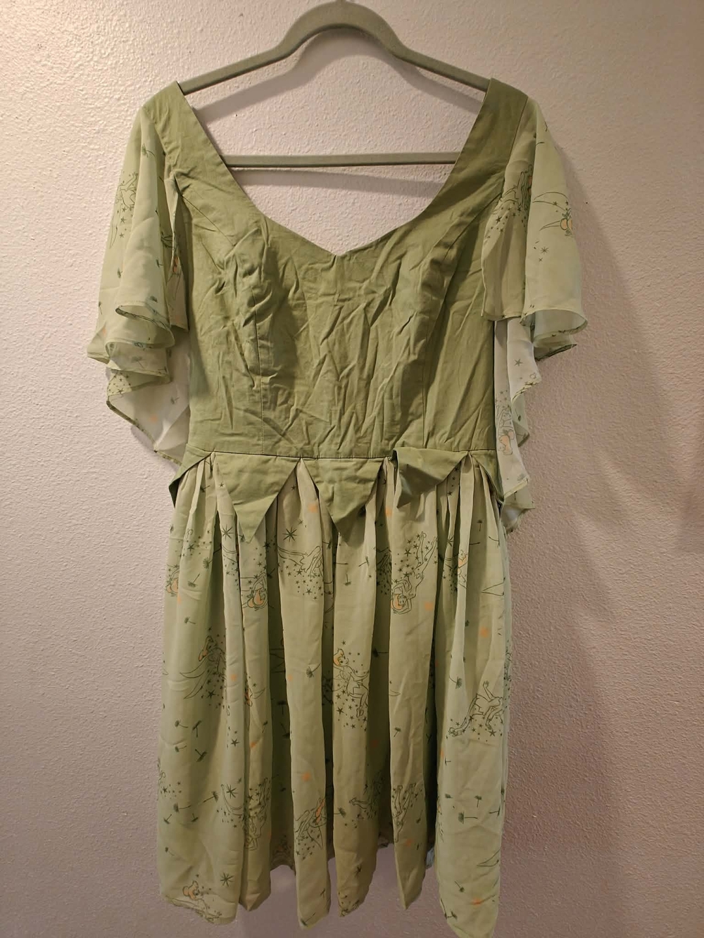 Her Universe Pale Green Flutter Sleeve A-Line Dress - Picture 3 of 6
